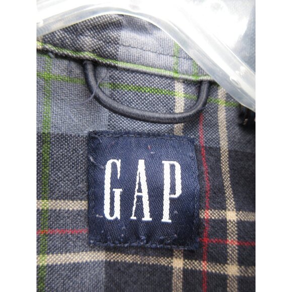VINTAGE Gap Shirt Medium Button Down Plaid Pocket Classic Heritage * - Picture 9 of 11